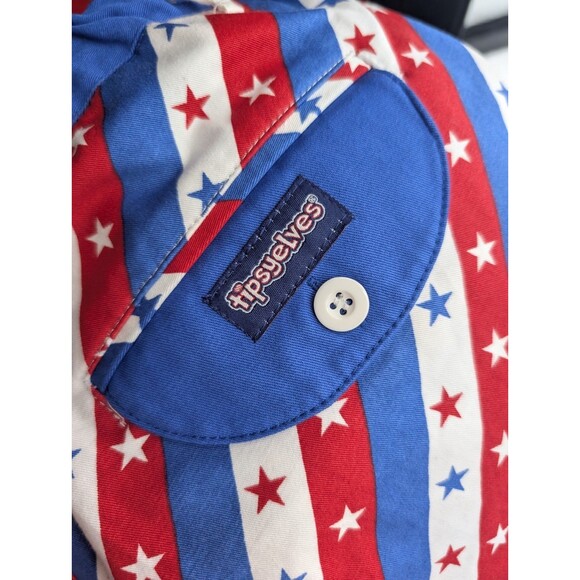 Tipsy Elves Stars And Stripes American Flag USA Patriotic Pants Size Medium - Picture 5 of 6